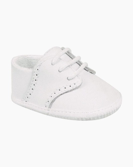 Linden White Leather Baby Shoes for Boys