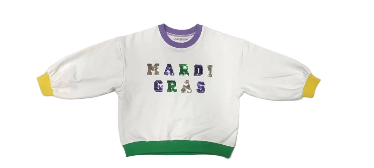 Sequin Mardi Gras Sweatshirt