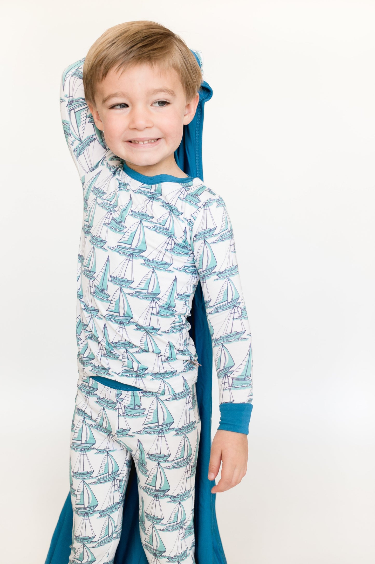 T+J Bamboo Seabrook Sails 2pc Pajama Set