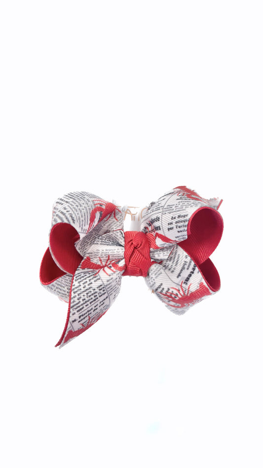 NEWSPAPER W/ CRAWFISH RIBBON MED. ALLIGATOR CLIP