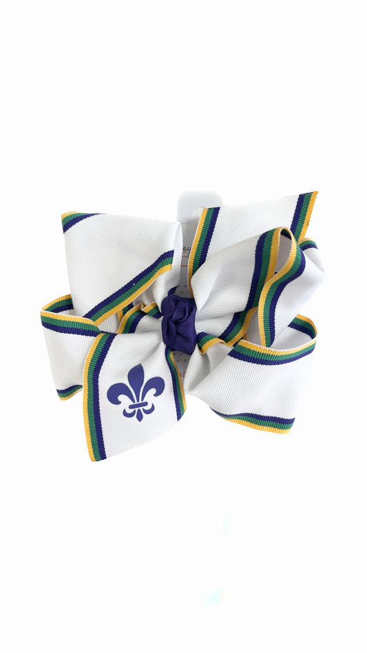 PURPLE FLEUR DE LIS MARDI GRAS STRIPE 5.5'