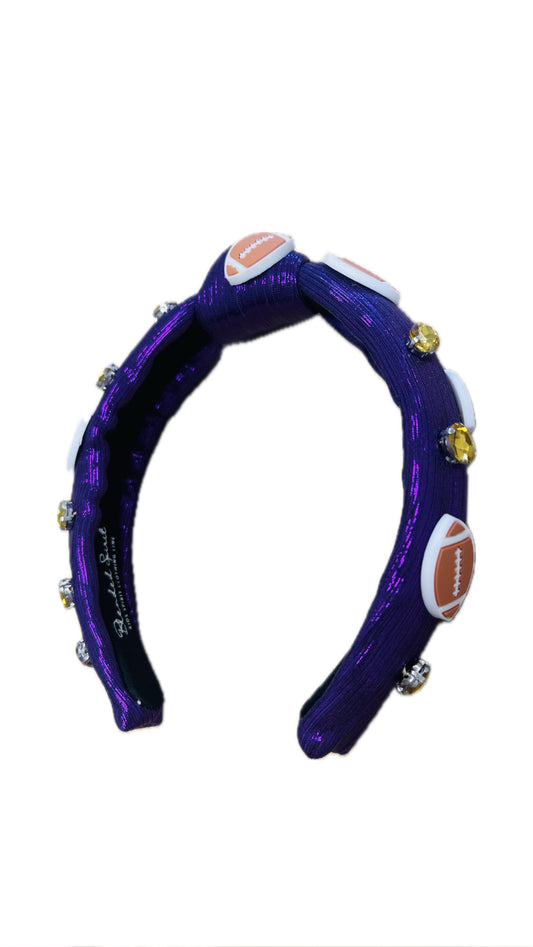 Kids purple football headband