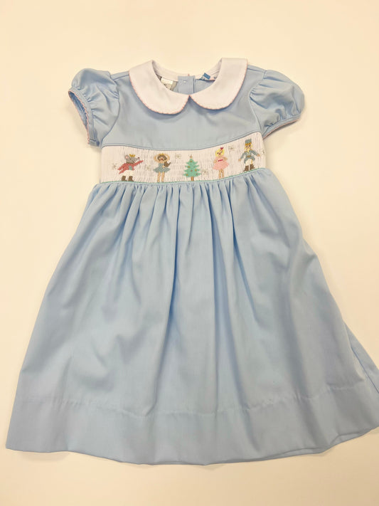 Nutcracker Smocked Girl Waist Dress