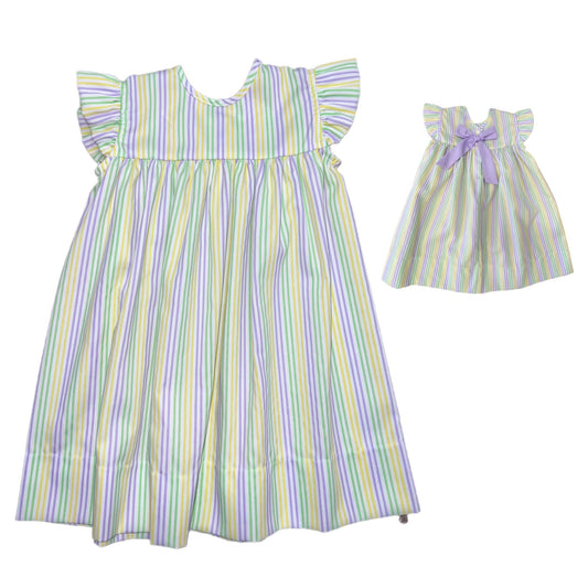 Mardi Gras Striped Dress