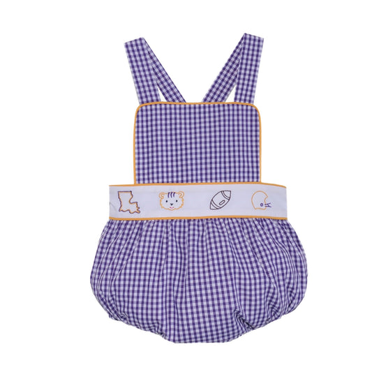 Hand Embroidered Classic Tiger Sunsuit