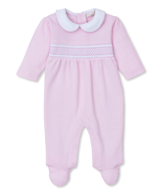 Lt. Pink Footie With Hand Smock