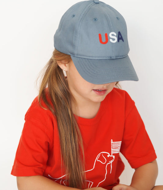 USA Needlepoint Embroidered Hat