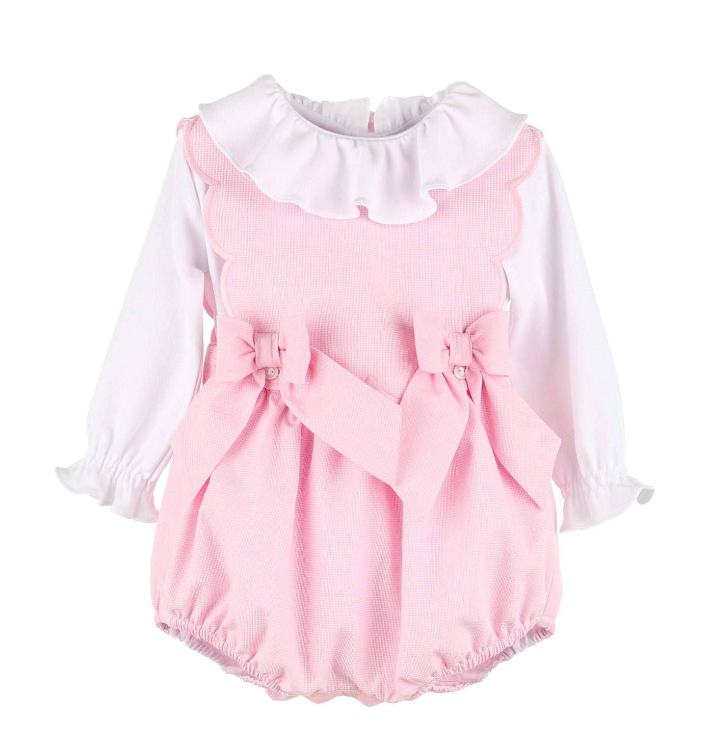 Babytooth OG Scallop Overall-Pink