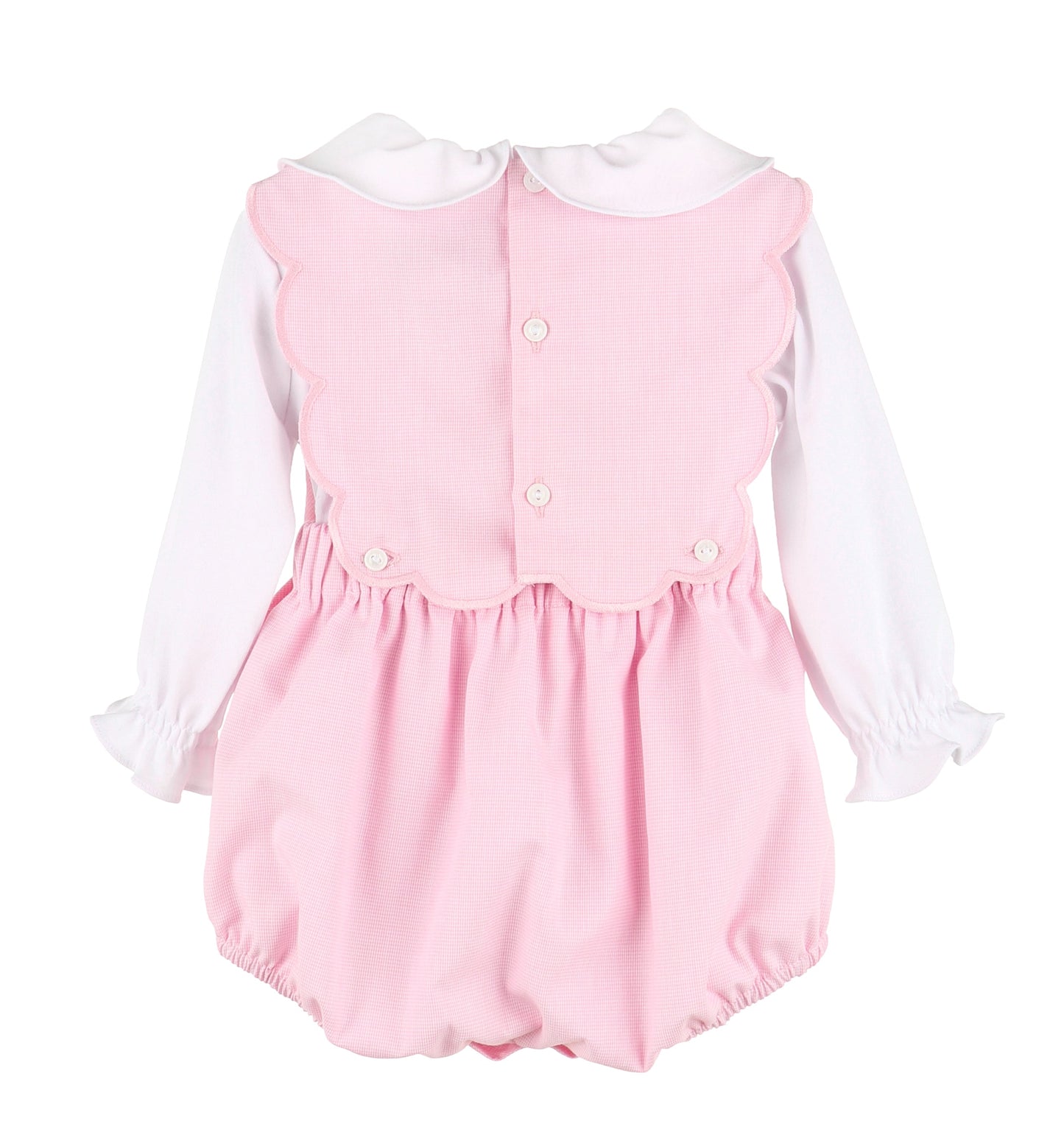 Babytooth OG Scallop Overall-Pink