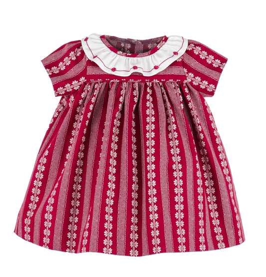 Tiny Trimmings Dress-Burgundy