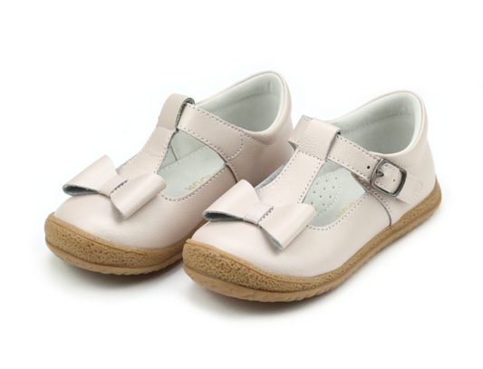 Emma Bow T-strap Almond