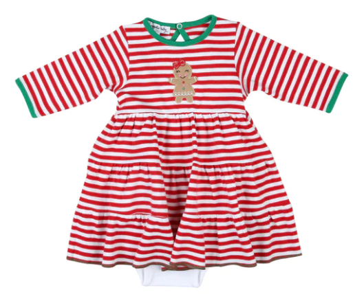 Be Jolly Applique Ruffle Dress Set