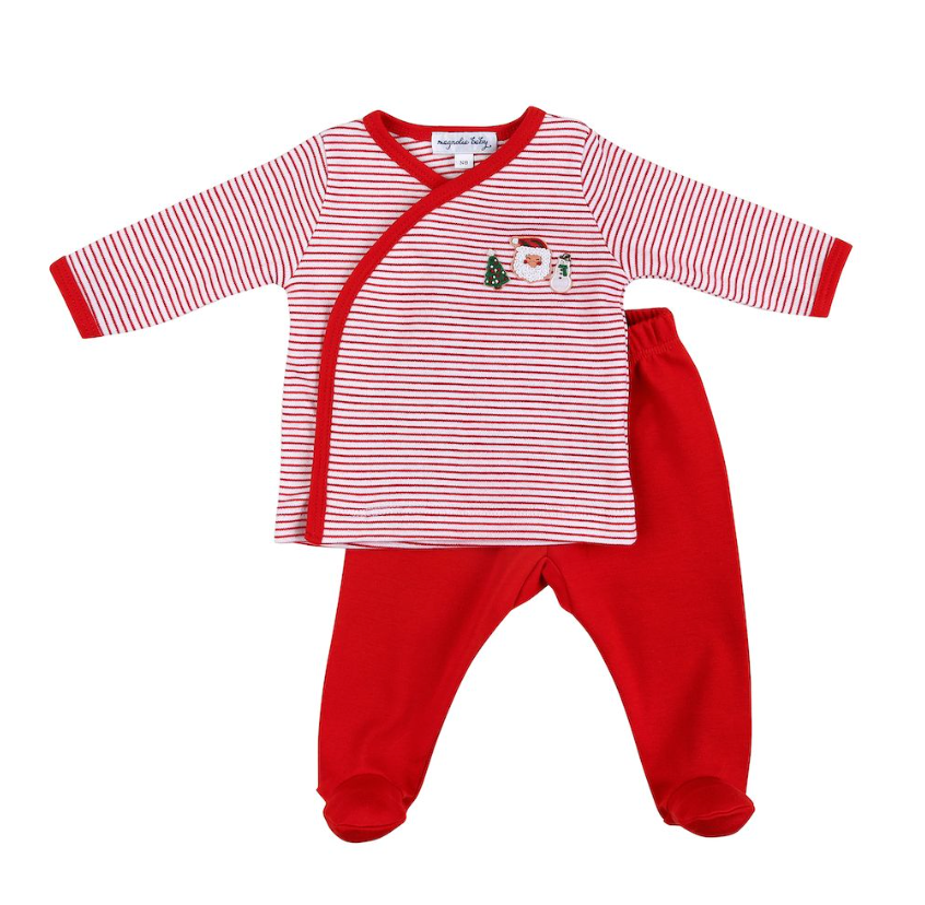 Cookie Exchange Emb X-Tee Footed Pant Set