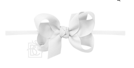 1/4″ PANTYHOSE HEADBAND WITH 3.5' SIGNATURE GROSGRAIN BOW