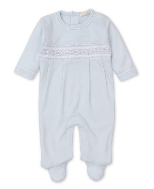 Lt. BLue Footie W/ Hand Smock