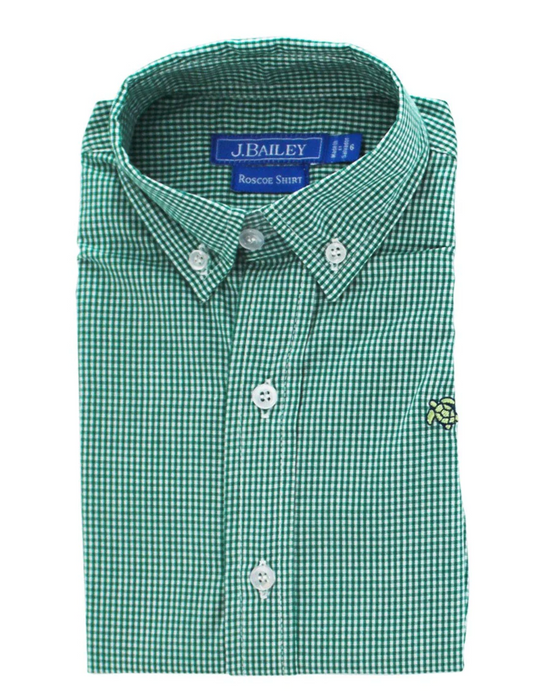 Green Button Down