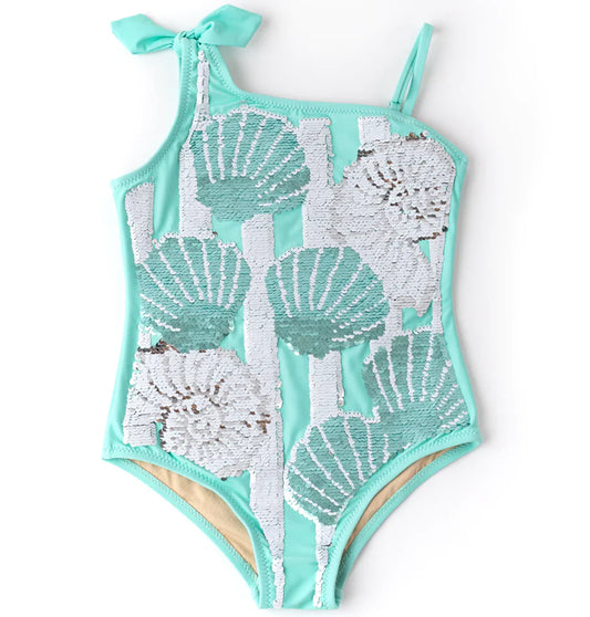 Mint Shell One Piece Swimsuit