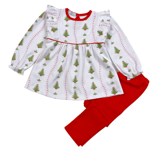 Christmas Trees Pima Pants Set