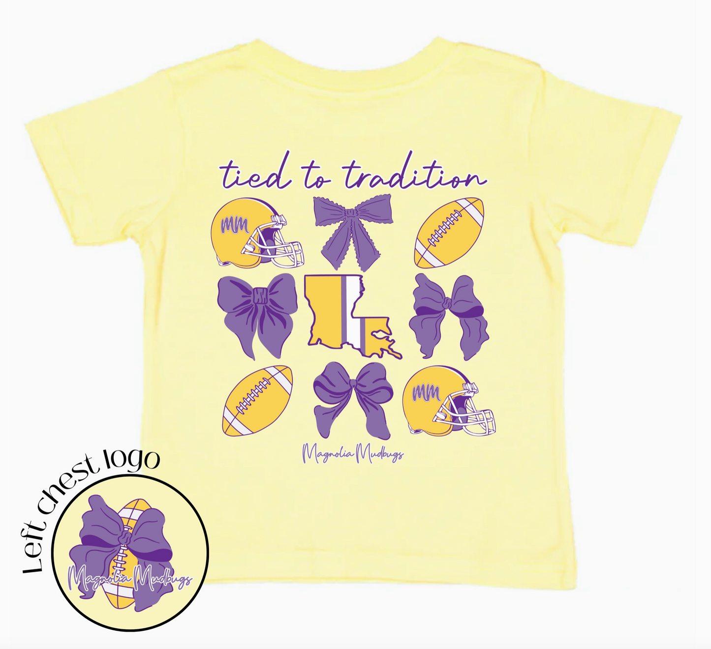 Tied To Traditions Tee-Purple/Gold