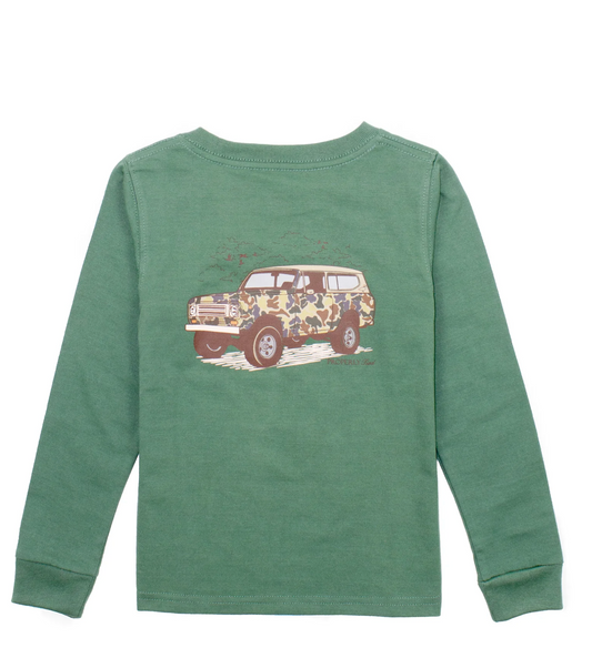 Boys Camo Truck LS Fern Green