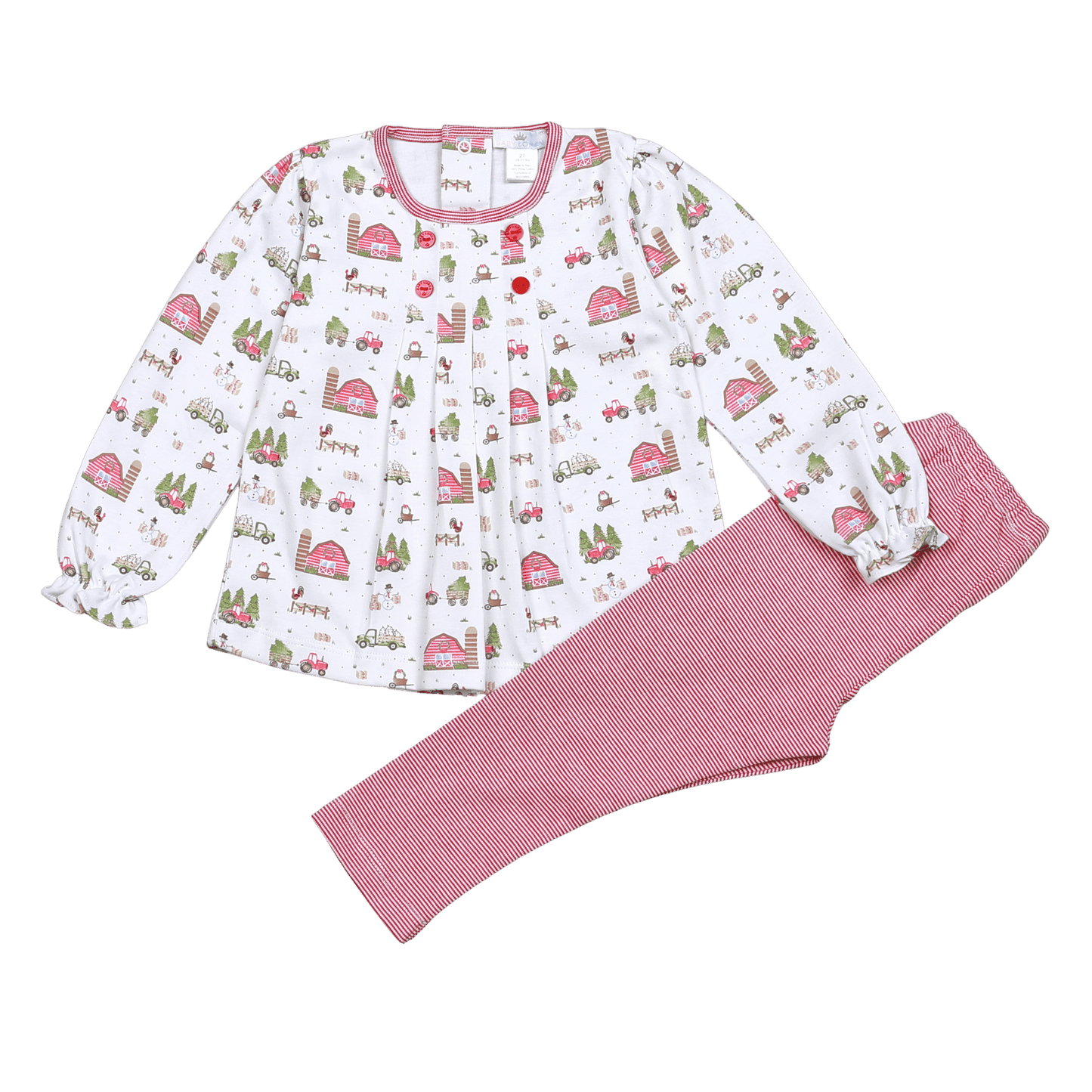 Christmas in the Farm Pima Pants Set