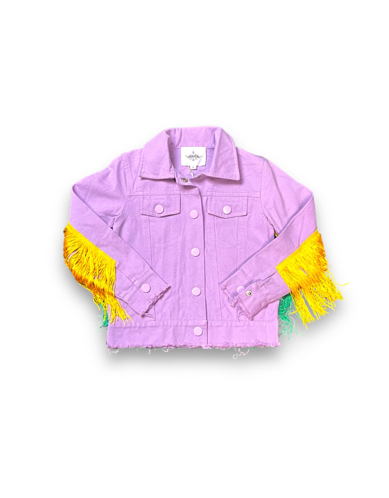 PURPLE FRINGE KID JACKET