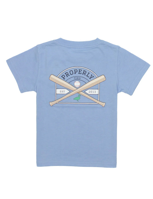 Boys Baseball Shield SS Light Blue