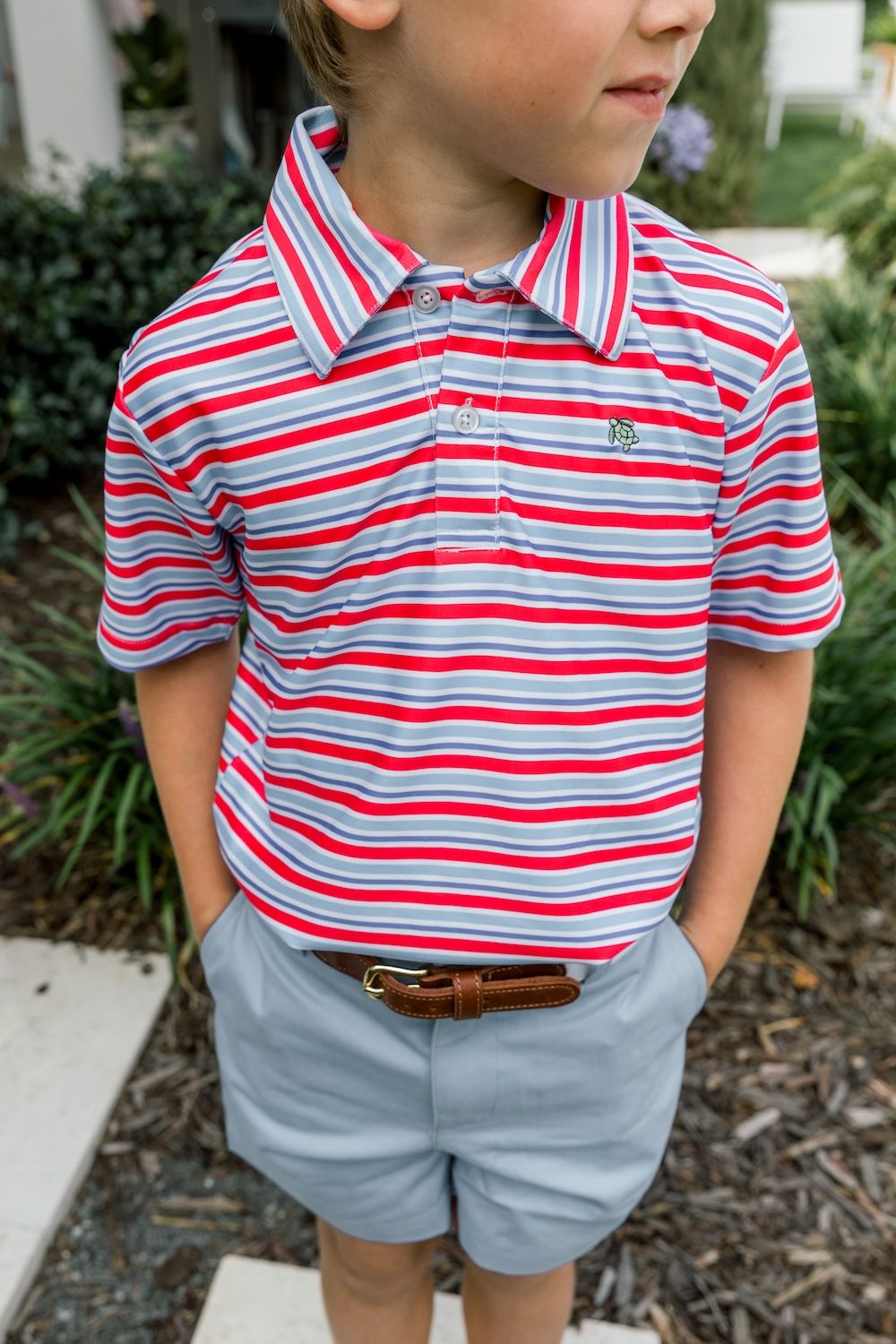 J. BAILEY PERFORMANCE POLO SHIRT - LIBERTY STRIPES