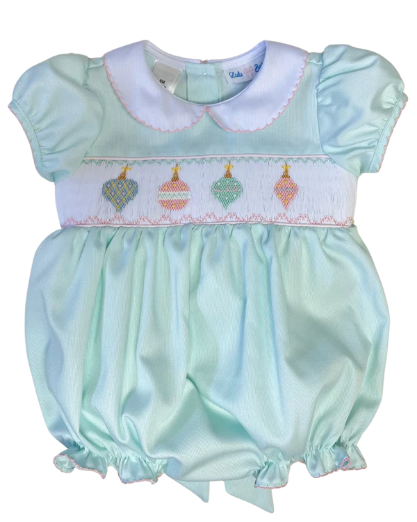 Mint Ornament Smocked Bubble