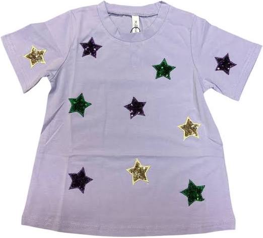 Mardi Gras 3D Star Short Sleeve T-Shirt